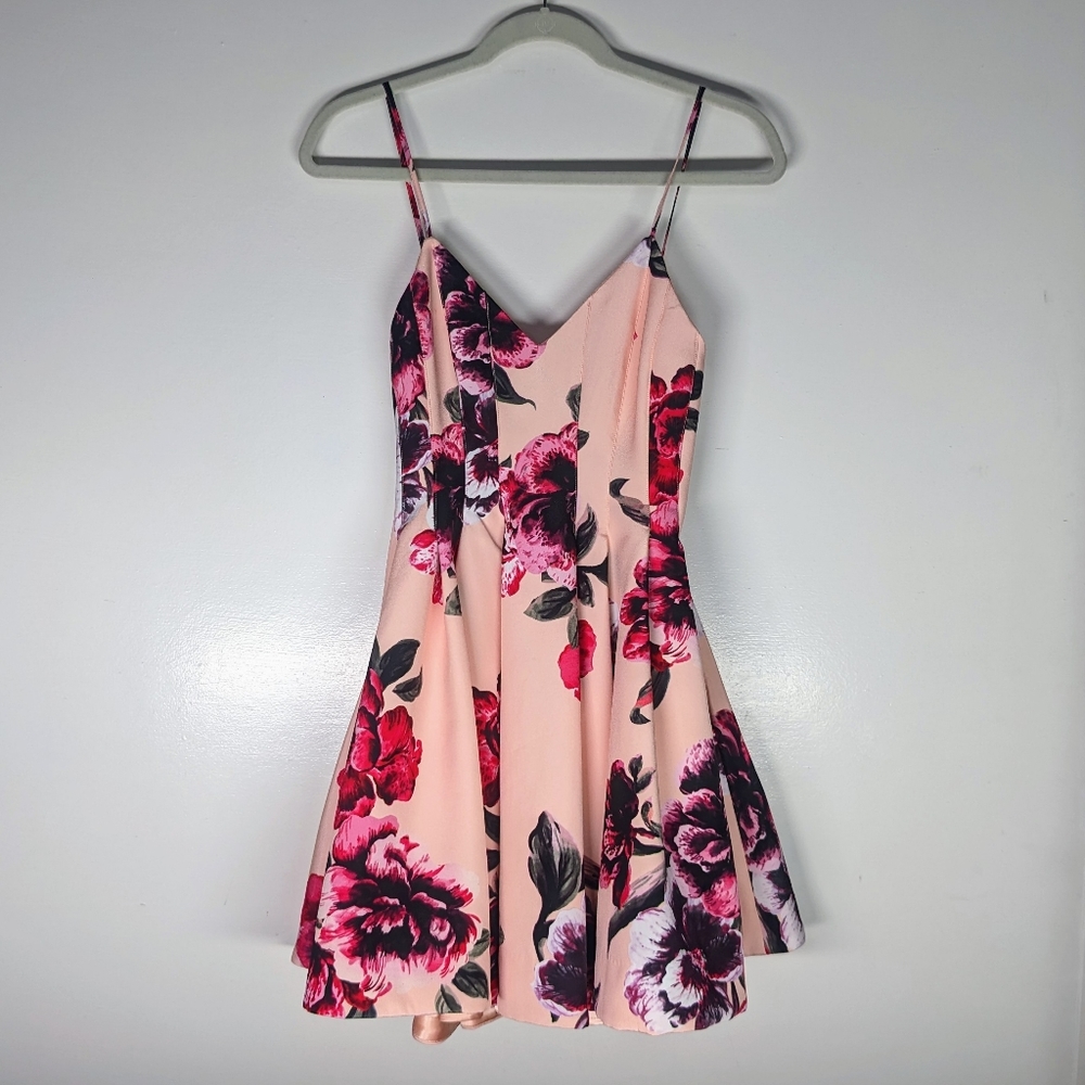 KEEPSAKE Star Crossed Floral Apricot Dress